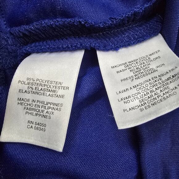 Evan Picone Royal Blue Midi Maxi Wedding Cocktail Event Dress Halter Formal 6 - Picture 6 of 11